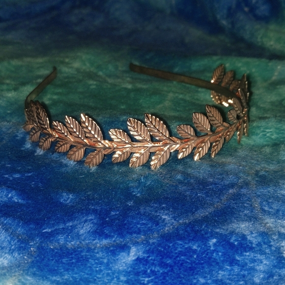 Rose gold leaf headband